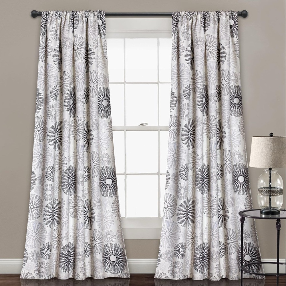 Lush Decor Multi Circles Light Filtering Curtains 84x52 - 4 panels